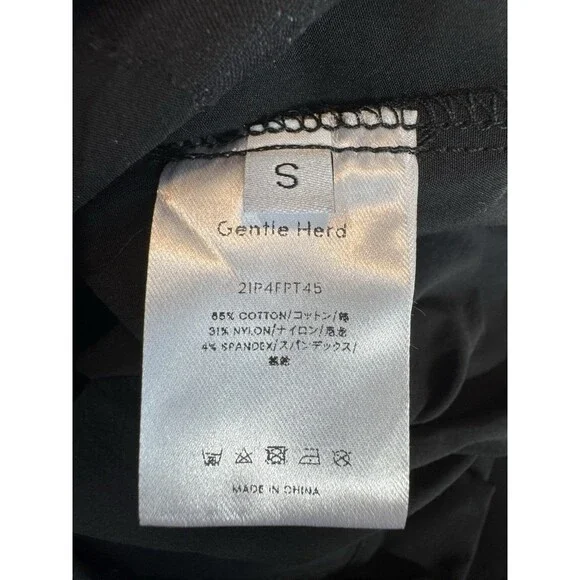 Gentle Herd Black Pocket Taper Cotton Blend Ankle Pants Women Small - Picture 8 of 9